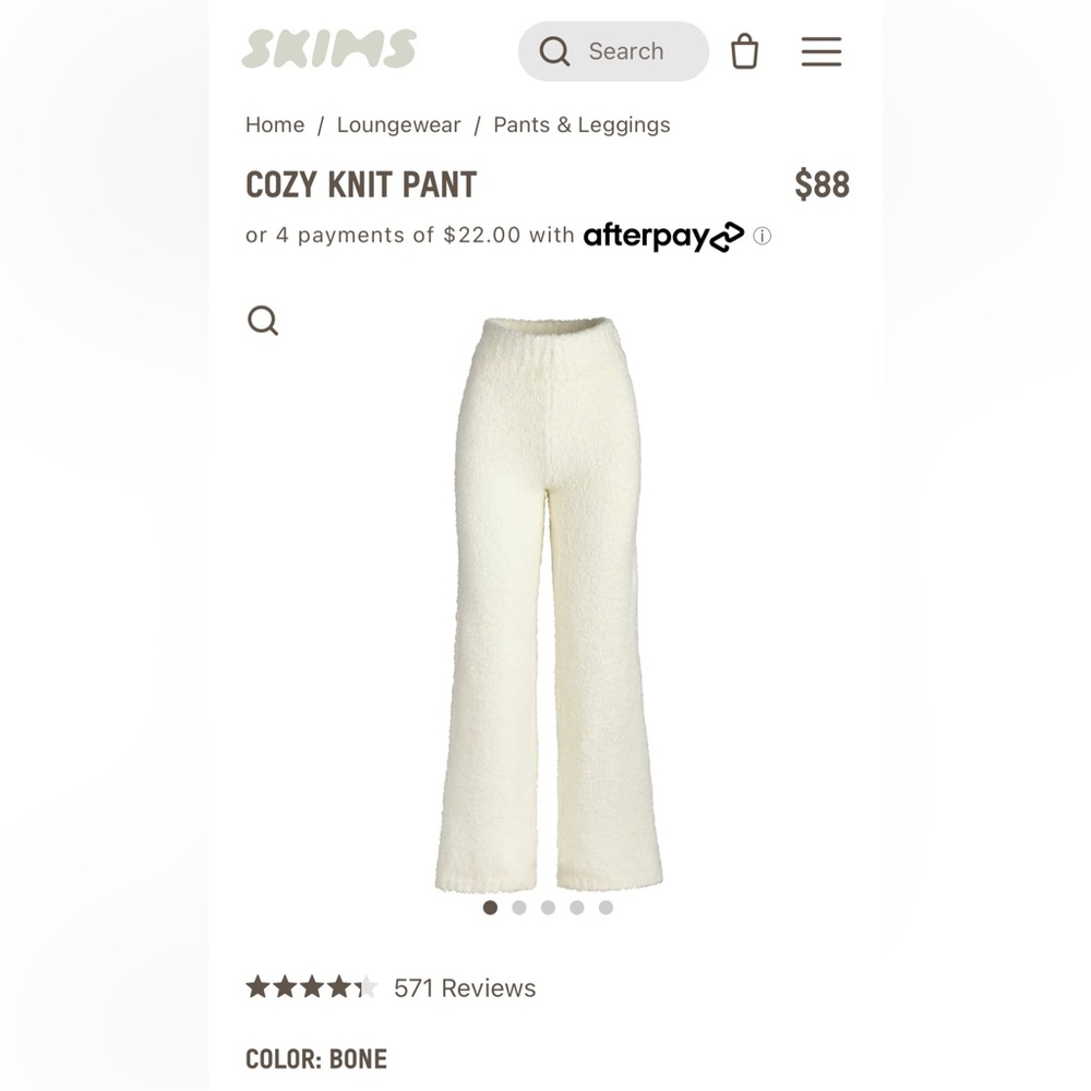 SKIMS Cozy Knit Pant Size XXS/XS